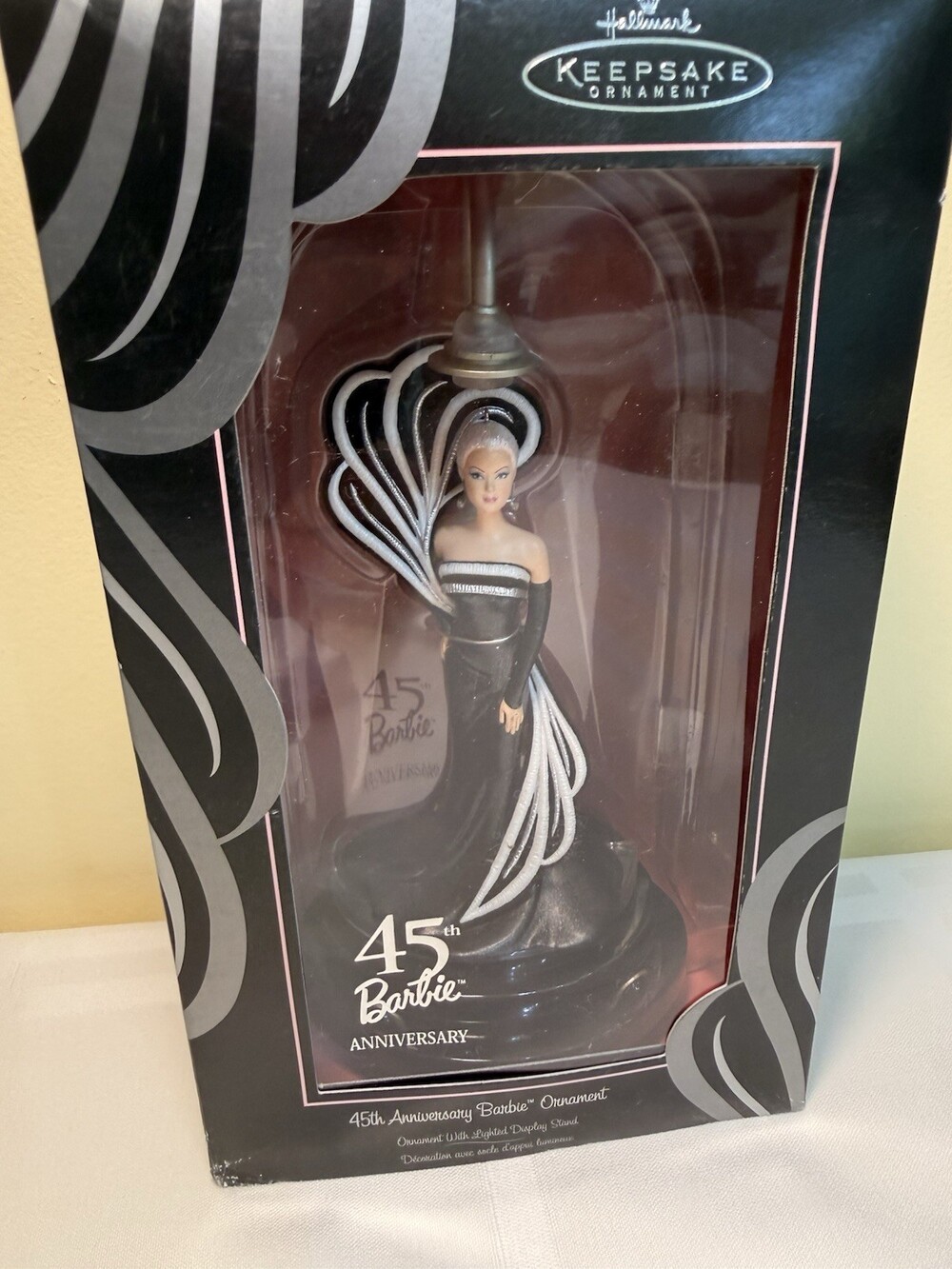 Barbie 45th Anniversary Lighted Fashion Model 2004 Hallmark Keepsake Ornament